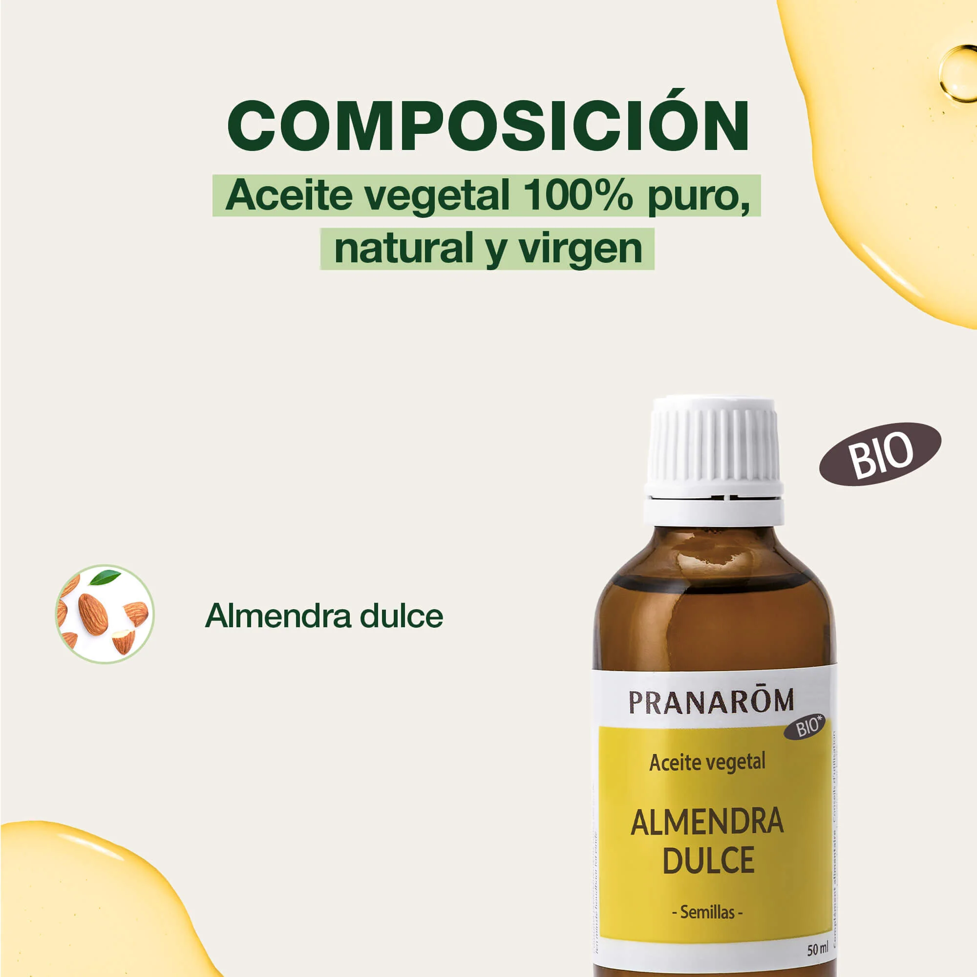 Aceite Vegetal Almendra Dulce 50 ml - Bio - Image 4