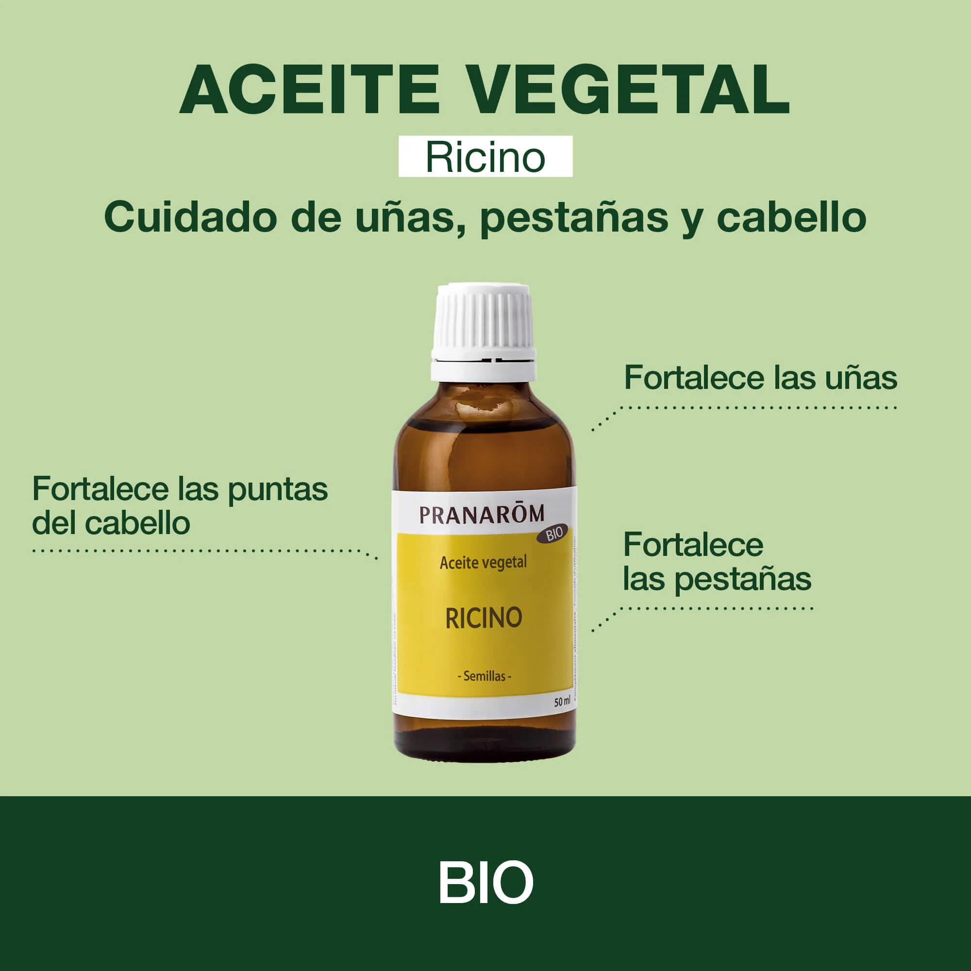 Aceite Vegetal Ricino 50 ml - Bio - Image 2